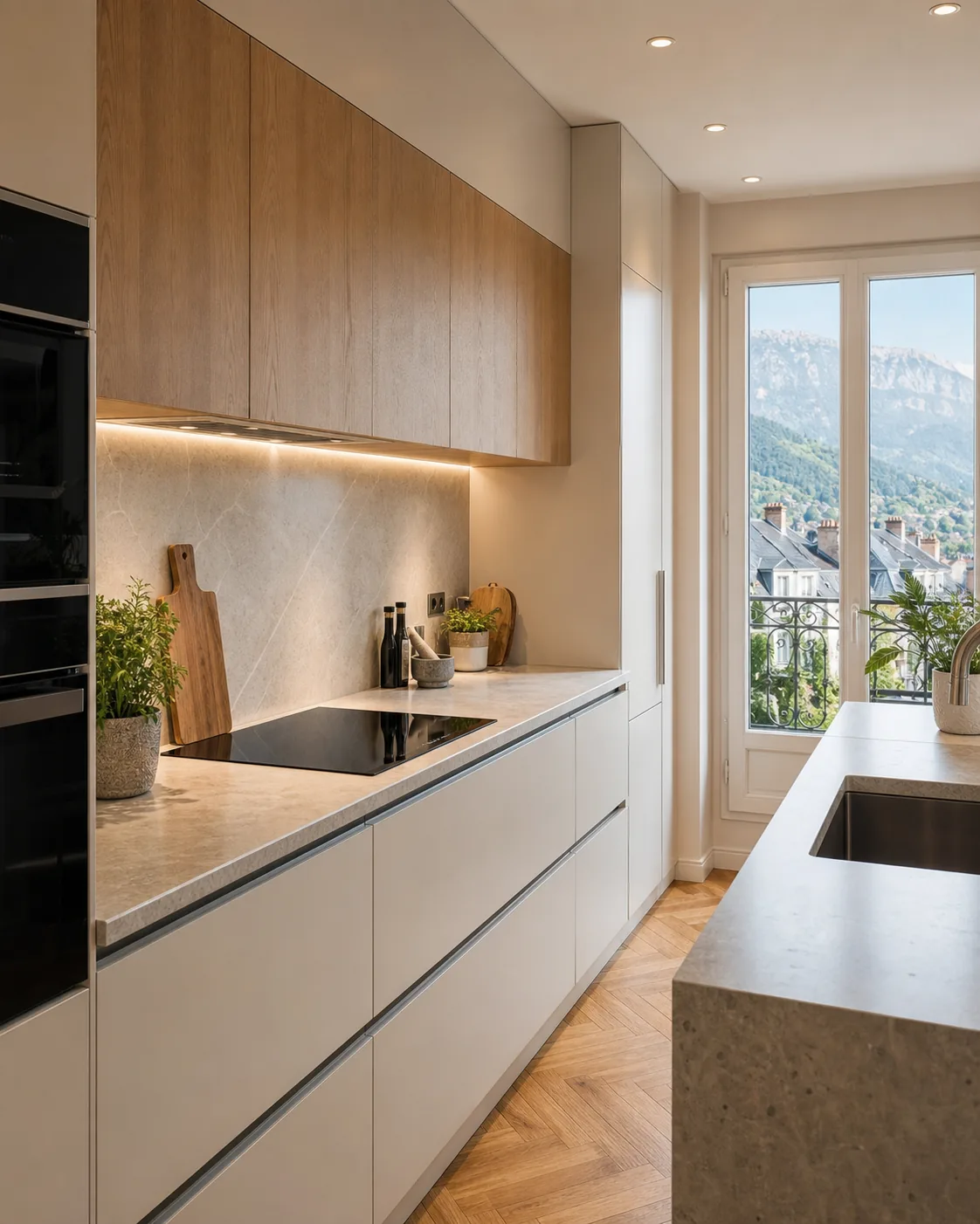 Cuisine sur-mesure lumineuse